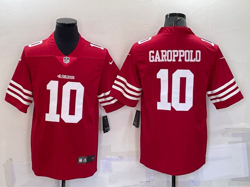 Men San Francisco 49ers #10 Garoppolo Red New 2022 Nike Limited Vapor Untouchable NFL Jersey